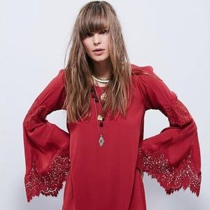 For Love & Lemons Festival Dress in Red